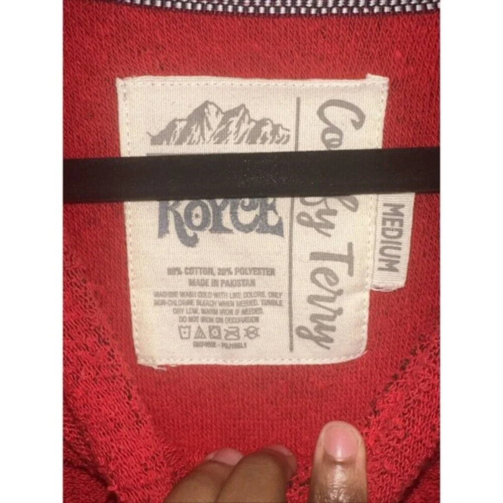 Comfy Terry Christmas Pullover Red Joy Love Peace Believe‎ Holiday Top